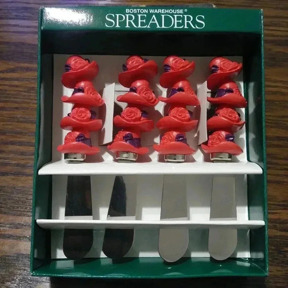 Boston Warehouse Designer Hat cheese Spreaders 4pc - Picture 1 of 5